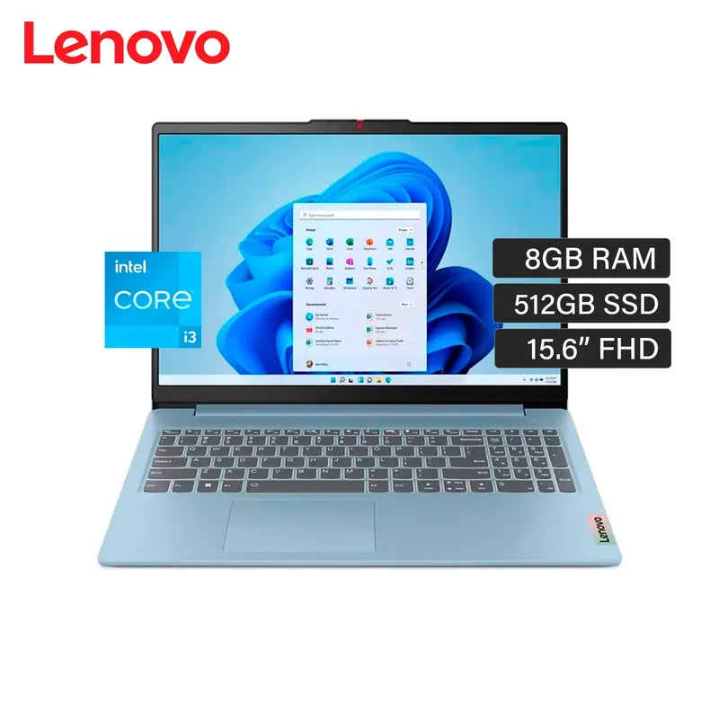 COMPUTADORA LAPTOP  LENOVO CORE I3, 8GB, 512 SSD 15.6"